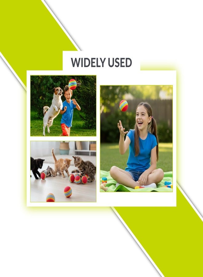 GISCO كرات إسفنجية بألوان قوس قزح من جيسكو (10 قطع) - كرات إسفنجية ناعمة بألوان قوس قزح للعب والتدريب الممتع في الأماكن المغلقة - Image 4